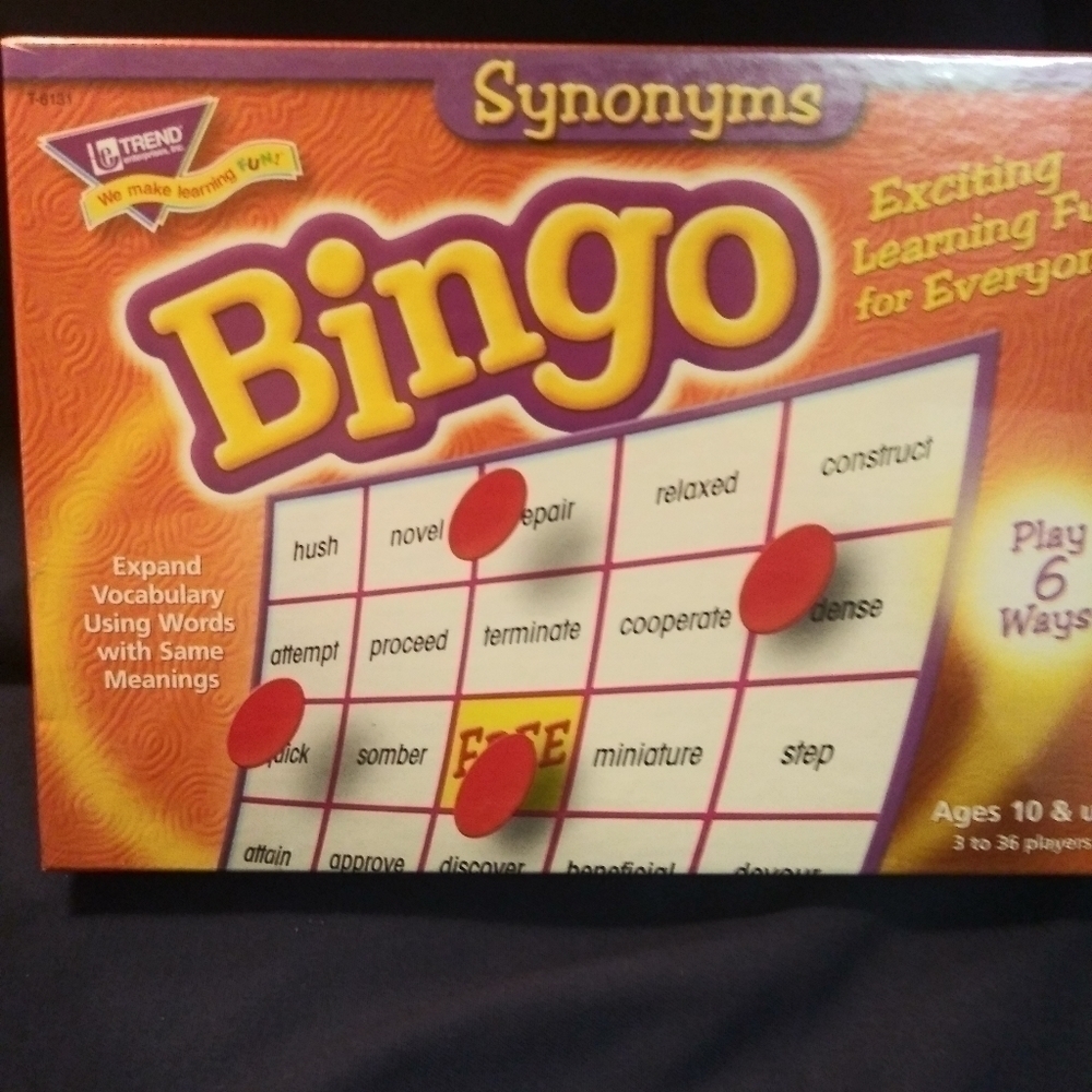 Synonyms Bingo Game